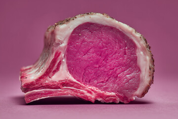 crushed red cabbage on white