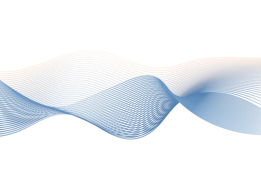 Fondo abstracto de l&iacute;neas onduladas azules con efecto de movimiento fluido
