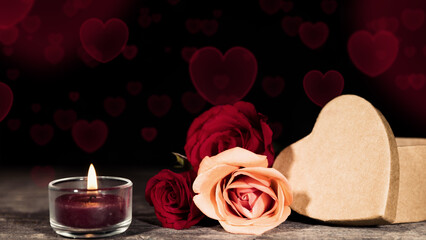 Valentine’s Day background ideal for greeting cards, romantic posters, digital banners,...
