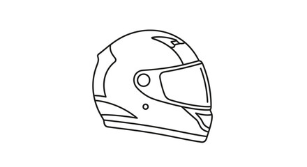 Fototapeta premium Sleek safety helmet illustration for motorcycle riders, essential protective headgear for sports and travel