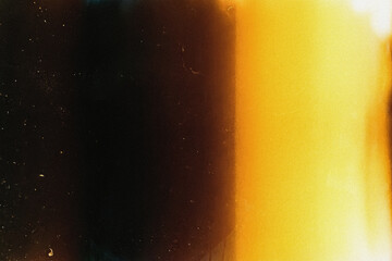 35mm Film Burn Texture Overlay. Vintage Analog Light Leak Effect. Grunge Dust, Noise, Scratches.