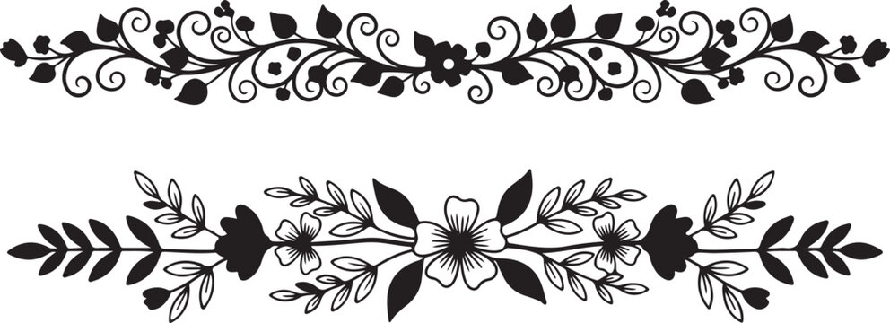 Elegant floral border vector design Vector