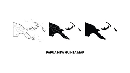Papua new guinea map vector illustration
