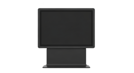 Interactive information kiosk public advertising display digital sign isolated on transparent background