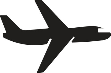Obraz premium Airplane aviation flat icon for apps, logo and website. Airplane sign and symbol. Flight transport symbol on white background
