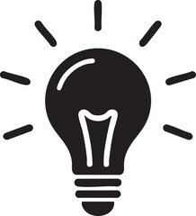 Light bulb idea and innovation icon