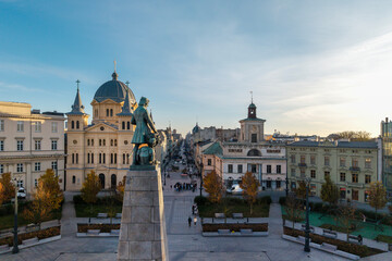 Fototapeta premium Plac Wolności, Łódź, Polska 