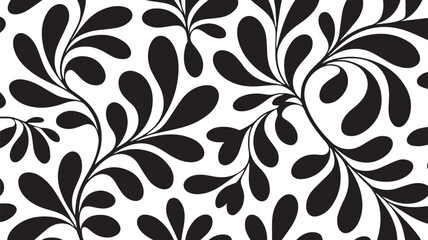 Bold monochrome floral lace pattern for elegant stationary and card design