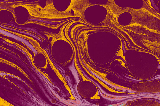Ebru marbling effect surface pattern design for print