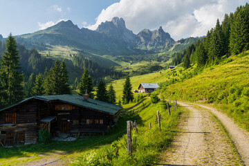 Bergstrasse, Bischofsm&uuml;tze, Dachsteingebirge, Salzburg, &Ouml;sterreich