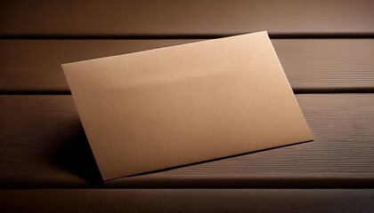 A Simple Folded Kraft Card Blank And Ready For Personalization Or Message