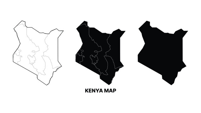 Minimalist kenya map illustration
