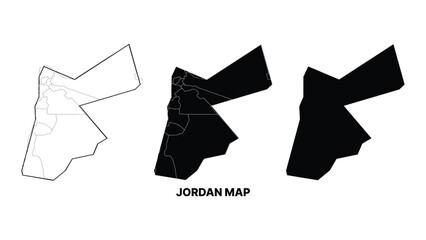 Minimalist jordan map outline