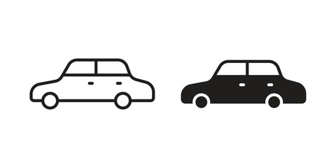 Fototapeta premium Car icon suitable symbol. Simple stock illustration stock