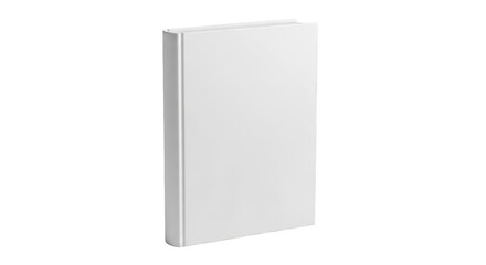 Fototapeta premium Blank white hardcover book mockup for presentations stationary template isolated on transparent background