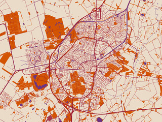 Obraz premium City map background — Assen, Netherlands