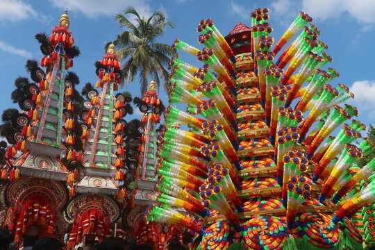 Kavadi is a ceremonial offering carried by Hindu devotees, primarily during the Thaipusam festival Kavadiyattam is dance with Kavadi follows the rhythm of percussions like chenda, and Nadaswaram