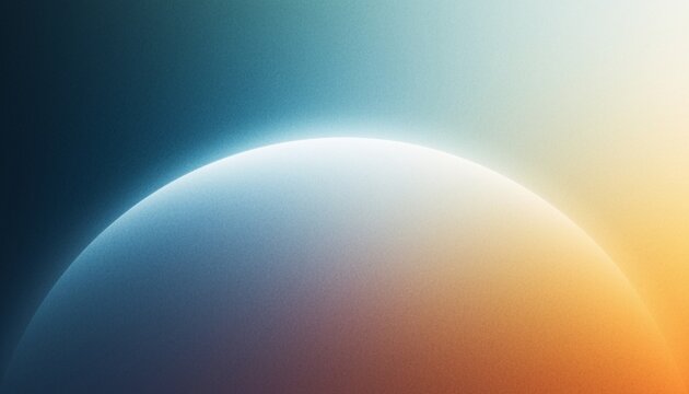 Abstract grainy gradient background, orange blue white yellow glowing color gradient shape, noise texture black backdrop web page banner poster and header design - Powered by Adobe