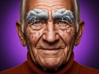 Stormy Eyebrow Clouds with Lightning and Rain Portrait