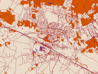 Fototapeta premium City grid layout map — Ostrowiec Swietokrzyski, Poland