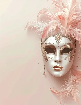 Cartel minimalista de carnaval con una m&aacute;scara veneciana elegante, dise&ntilde;o limpio y moderno que transmite misterio, tradici&oacute;n y sofisticaci&oacute;n festiva.