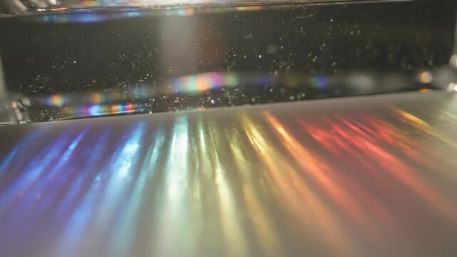 Prism diffraction of light with colorful spectral dispersion and rays