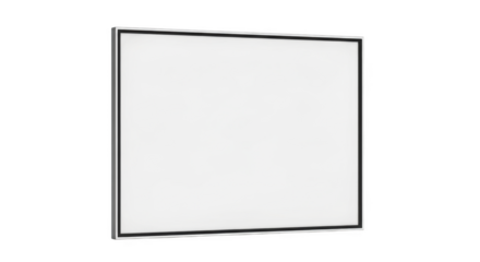 Square canvas frame mockup with blank white space art gallery wall presentation or display isolated on transparent background