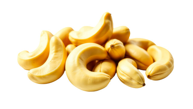 A stack of yellow bananas, fresh and ripe, suitable for use in various settings. transparent background