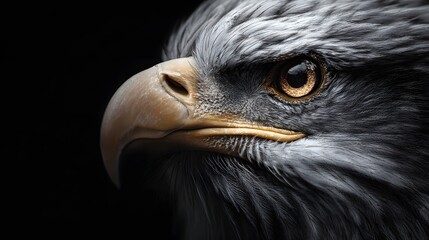 Majestic Golden Eagle Profile Portrait with Sharp Eye and Detailed Feathers
