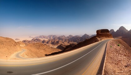 Scenic Road To Harrat Viewpoint Alula Saudi Arabia