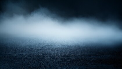 Ethereal Fog Bank Rolling In Over A Dark Textured Ground
