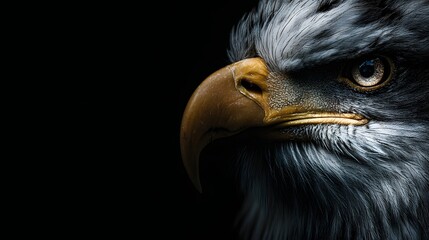 Majestic Golden Eagle Profile Portrait with Sharp Eye and Detailed Feathers