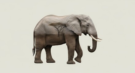 Obraz premium double exposure of a elephant with elephant habitat nature background, animal silhouette, animal photography, wilderness and conservation