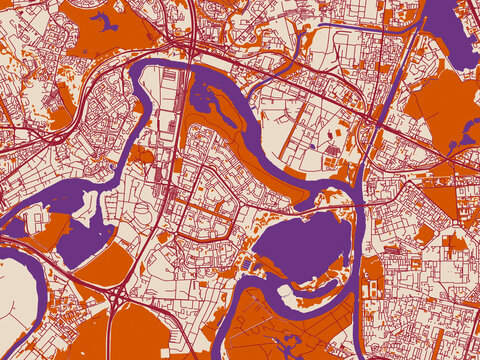 City layout poster of Strogino, Russian Federation
