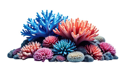 A detailed view of coral, ideal for underwater or ocean-themed designs. transparent background