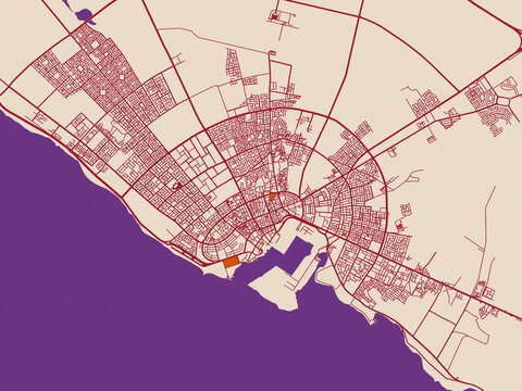Yanbu, Saudi Arabia &ndash; city map