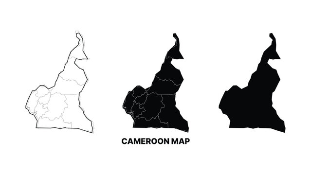 Minimalist cameroon map vector illustration