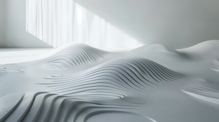 White bed in the bedroom