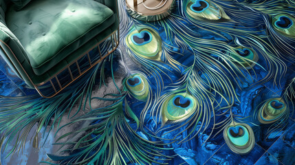 Peacock feather background