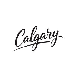 Handwritten calligraphy of Calgary city name in elegant script style
