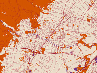 Urban Map Poster Baden Bei