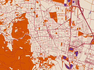 Obraz premium Modling, Austria – urban map
