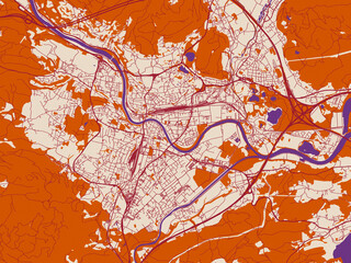 City Plan Map Villach Austria