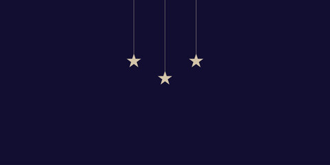 Elegant hanging stars night background decorative design, perfect for festive celebration