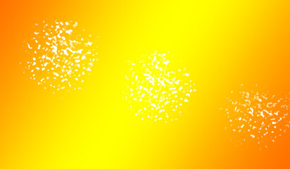 An abstract orange background vector illustration features bright yellow sun circles and golden star patterns creating a glowing summer sunlight texture for a decorative holiday wallpaper backdrop