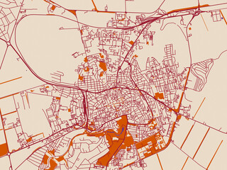 Obraz premium Infographic city map of BUL, Dobrich
