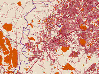 Obraz premium Soacha – city map, Colombia