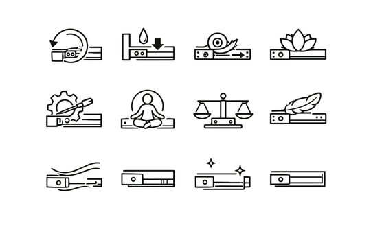Icon motion calm damping close balanced slower vector correction icons minimalist drawer