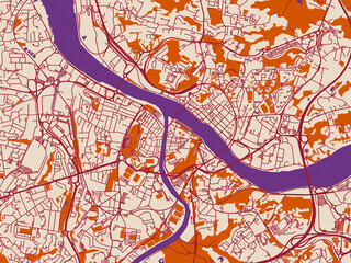 Obraz premium Bayonne, France – city map