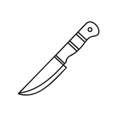 Obraz premium Handdrawnoutlineofaswissarmyknifewithbladeopen
